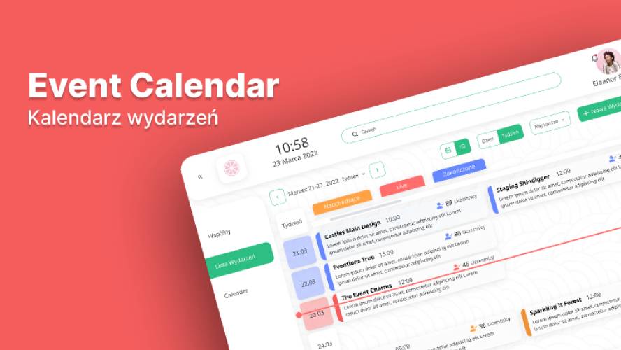 Event Сalendar Planner Admin Dashboard Figma Template