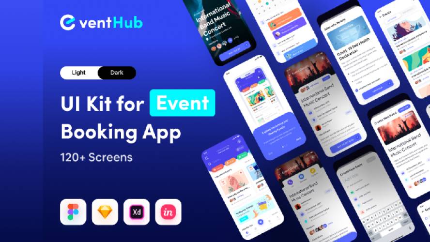 Event Booking App EventHub Figma Template