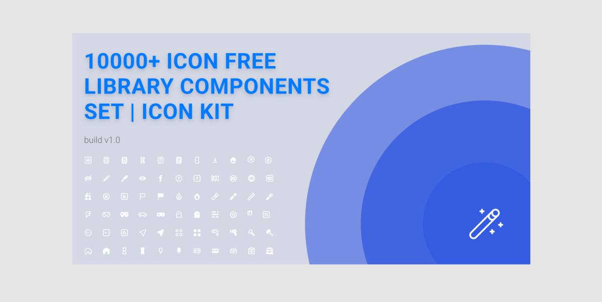 Figma 10000+ Icon Library Components Set