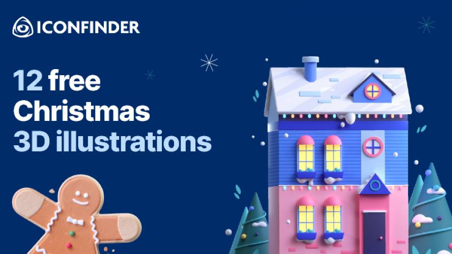 Figma 3D Christmas illustrations