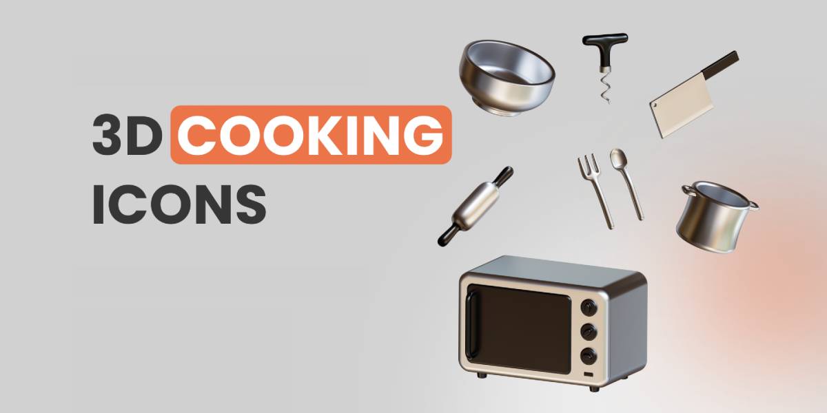 Figma 3D Cooking ware Icons