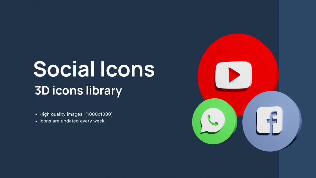 Figma 3D Social Icons