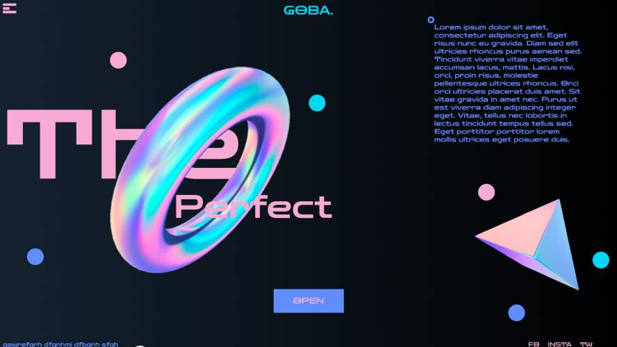 Figma 3d website concept