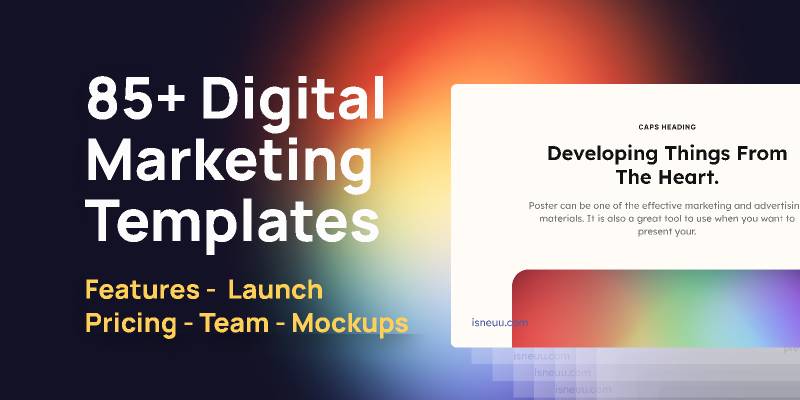 Figma 85+ Digital Marketing Templates | UI4Free