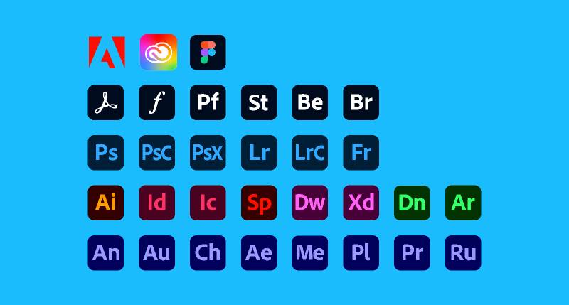 Figma Adobe Icon Set 2021 - Ui4free.com