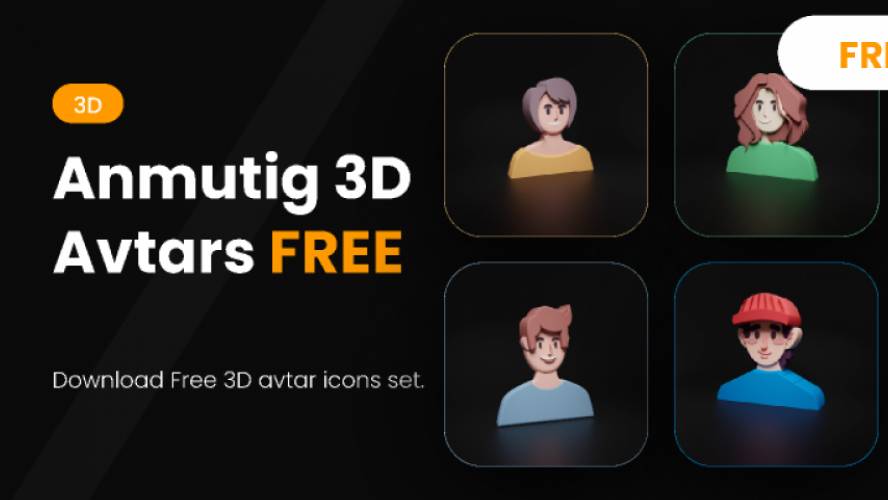 Figma Anmutig 3D Avtars FREE