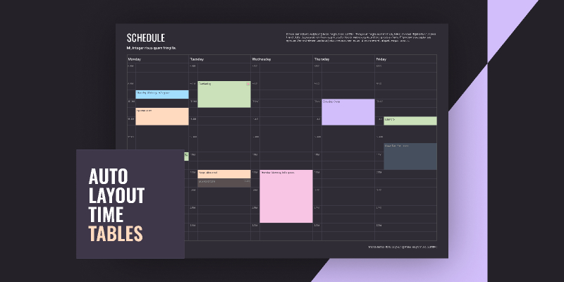 Figma Auto Layout Time Table