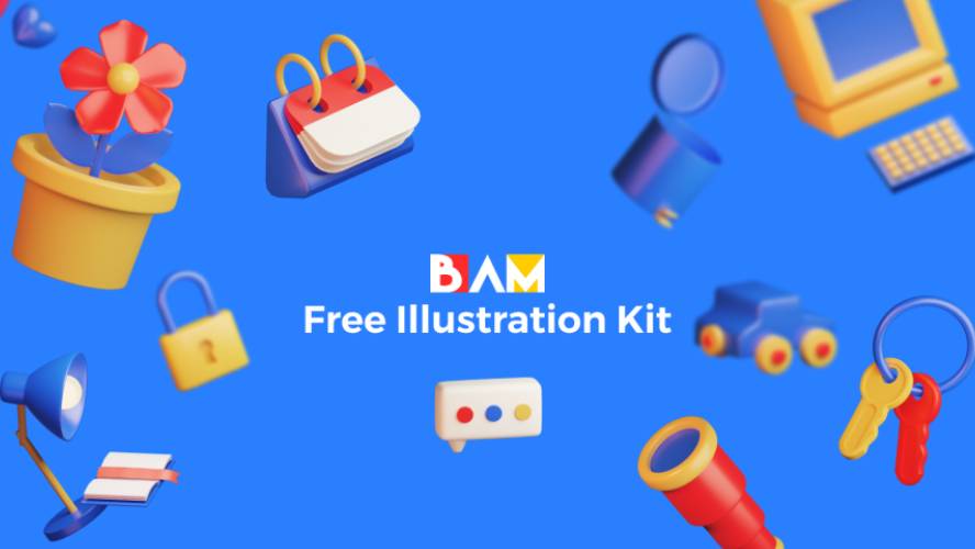 Figma BAM 3D illustration Kit