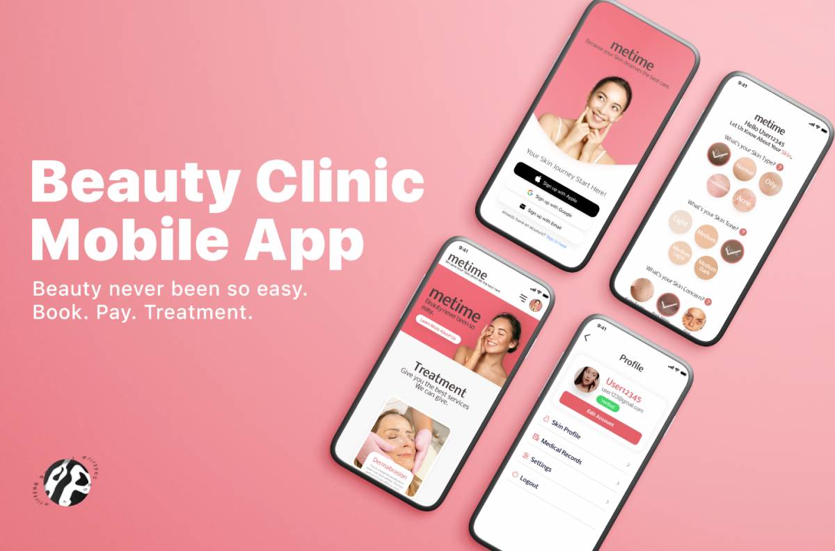 Figma Beauty Clinic Skincare App Free Download UI4Free