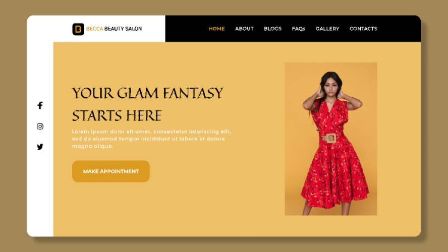 Figma beauty salon and spa website