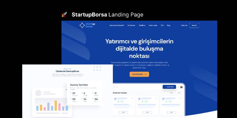 Figma Borsa Startup Landing Page | UI4Free