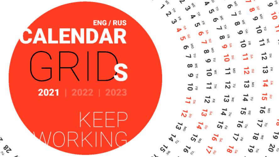 Figma Calendar Grids ENG/RUS 2021