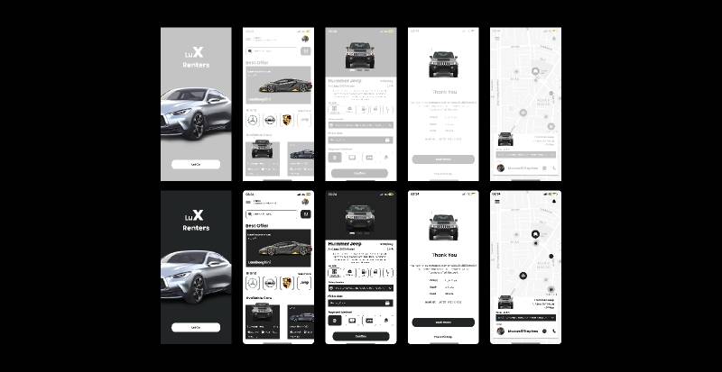 Figma Car rental Mobile App | UI4Free