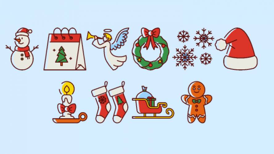 Figma Christmas icons free download