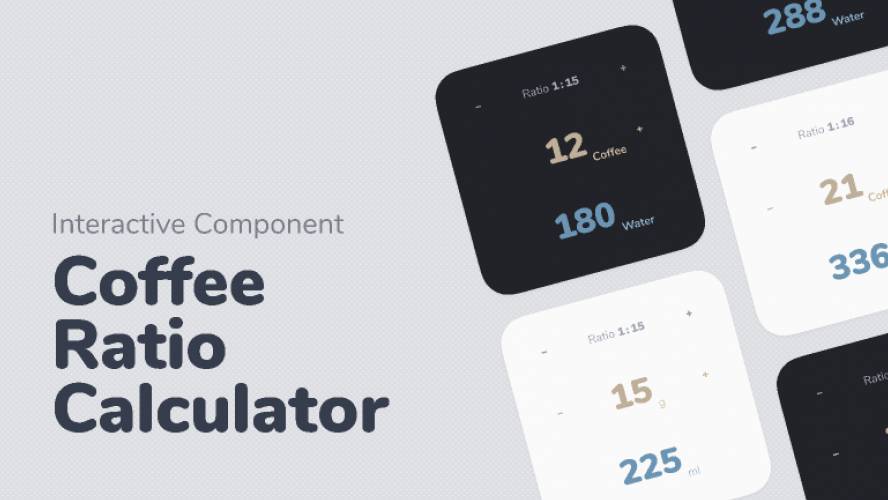 Figma Coffee Ratio Calculator (Interactive Component)