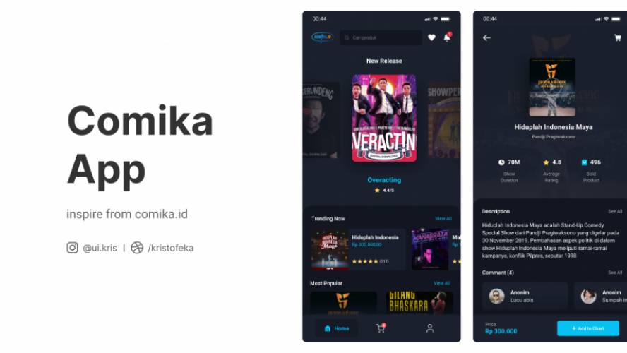 Figma Comika.Id - Mobile App Template