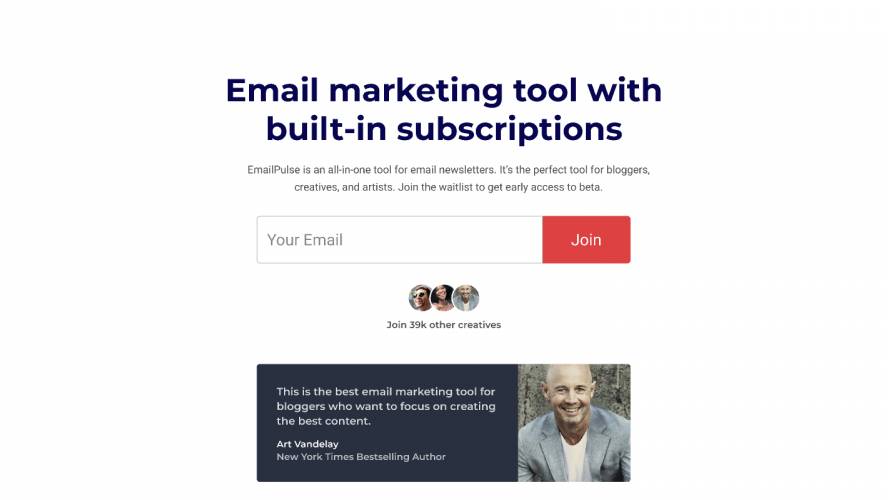 Figma Coming Soon Page For SaaS Email Marketing Tool