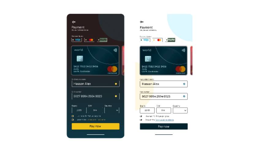 Figma Credit card checkout form