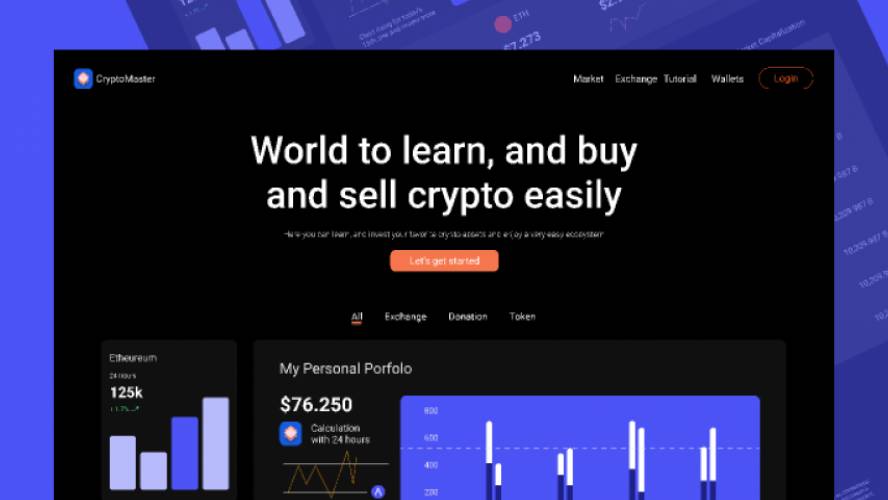 Figma Crypto Currency Landing Page Website Design Template