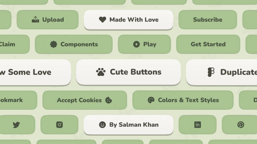 Figma Cute Buttons Template