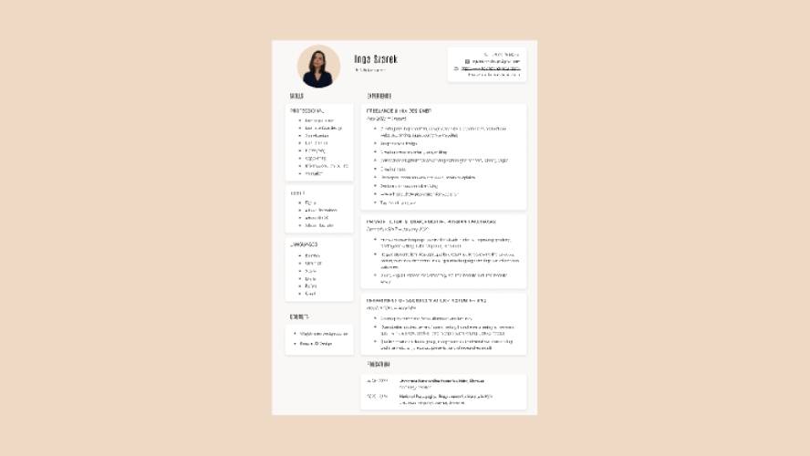 Figma CV/ Resume template