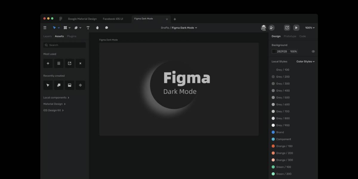 Figma Dark Mode figma template