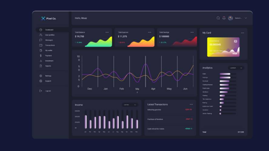Figma Vision UI Dashboard React MUI Dashboard - Ui4free.com