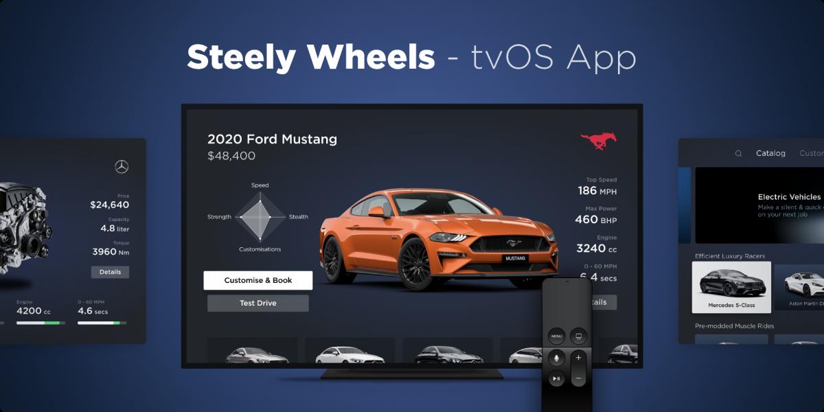 Figma Design Steely Wheels - tvOS App