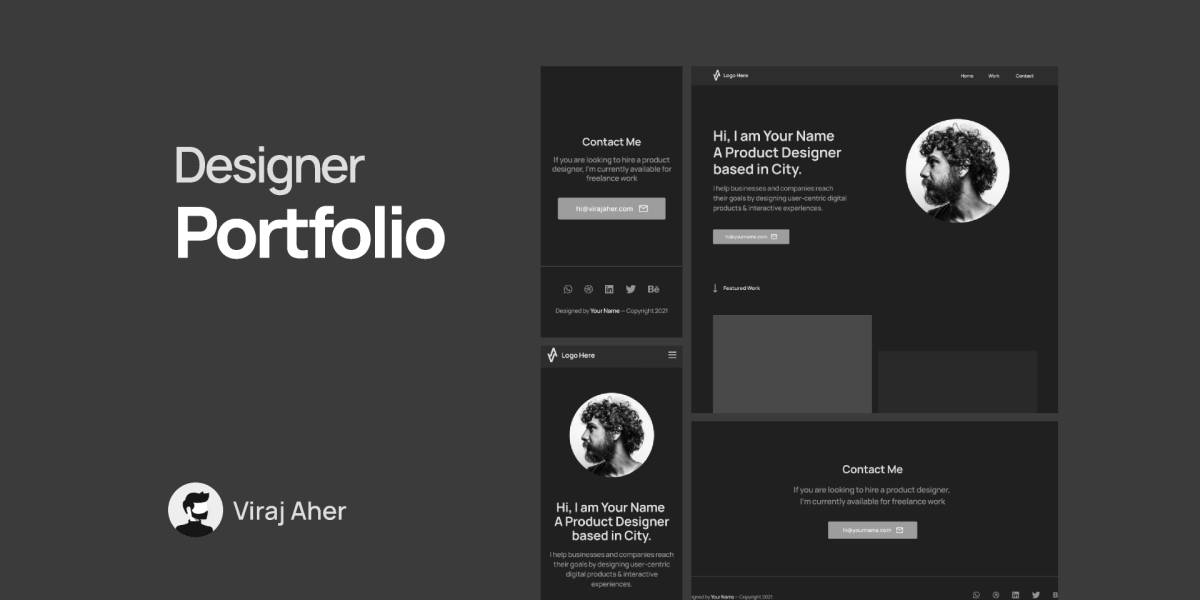 Figma Designer Portfolio Template UI4Free