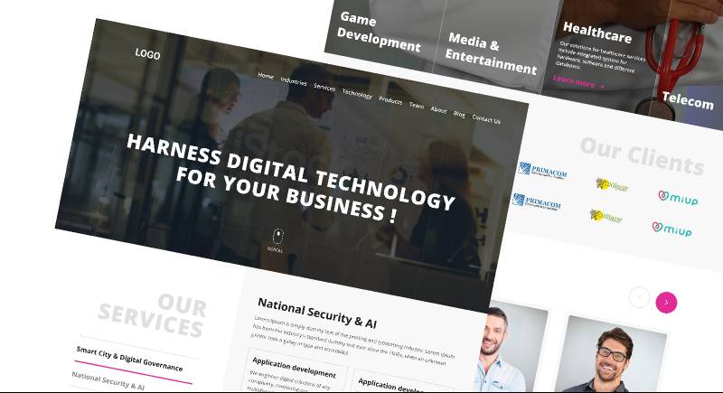 Figma DevCom Software development company website | UI4Free