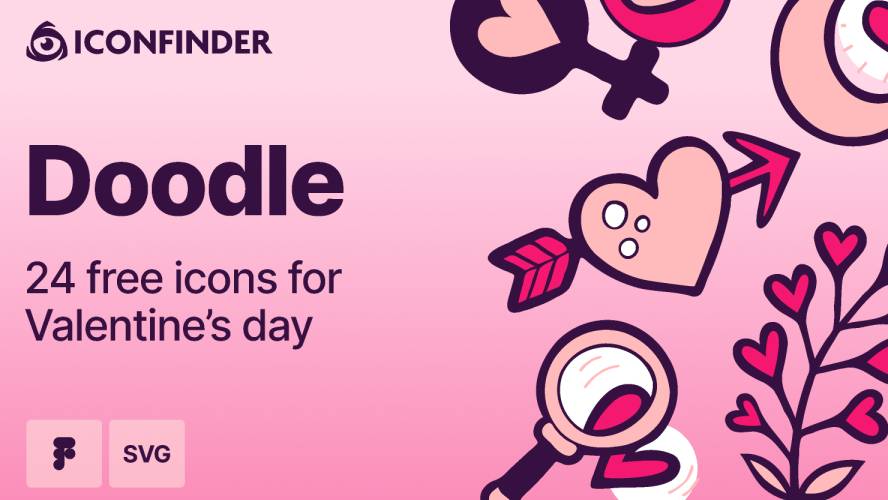 Figma Doodle Valentine's day icons