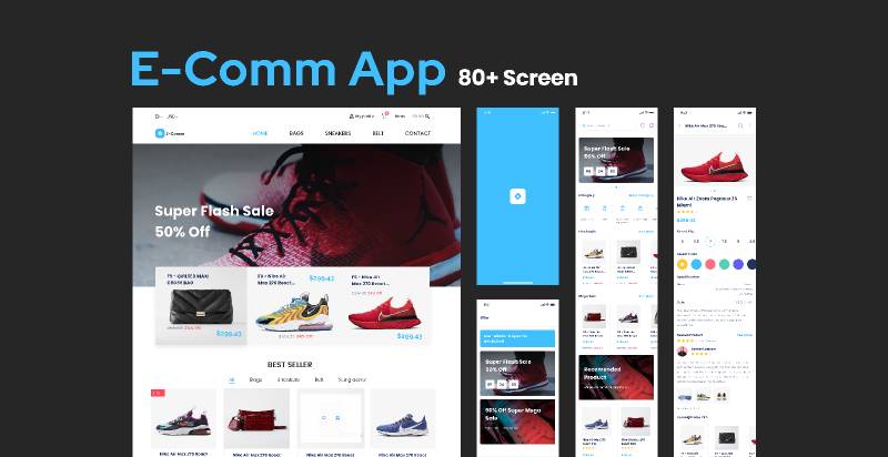 Figma E-comm Website App Ui Kit | UI4Free