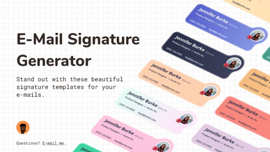 Figma E-Mail Signature Generator Template