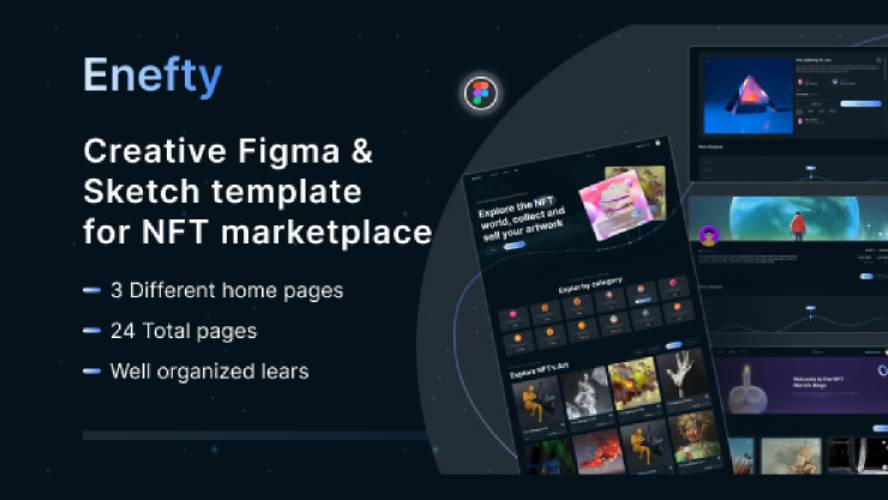 Figma Enefty NFT Marketplace UI Template