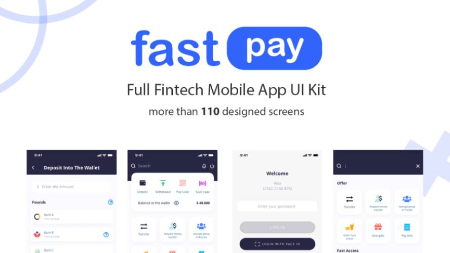 Figma FastPay A Fintech App UI Kit