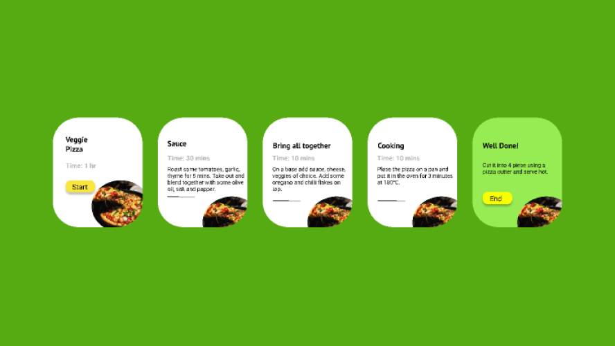 Figma food app design for apple watch