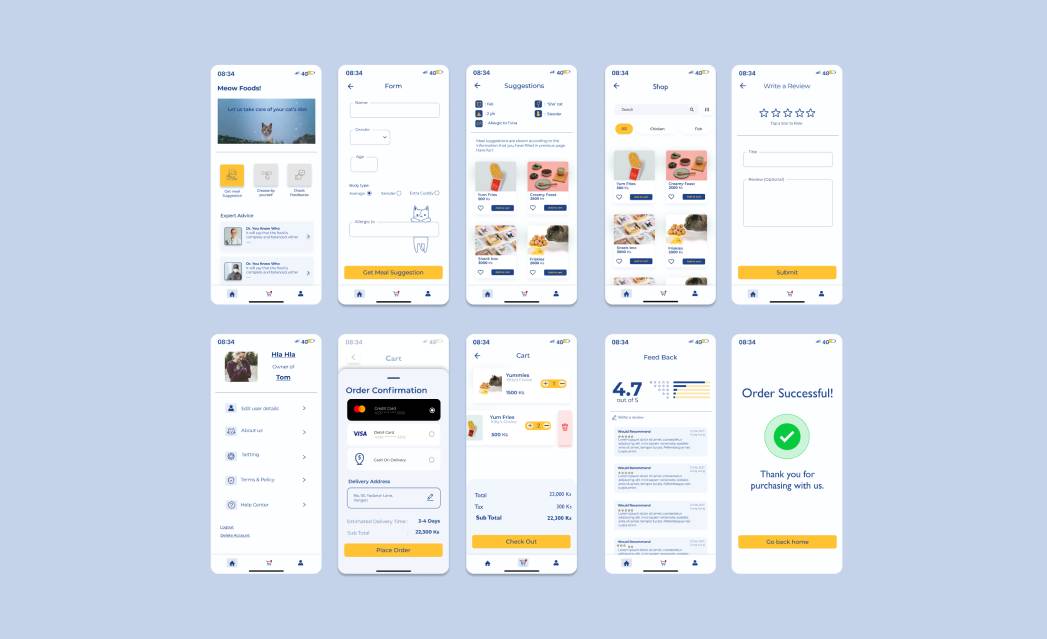 Figma Food Order App Template UI4Free