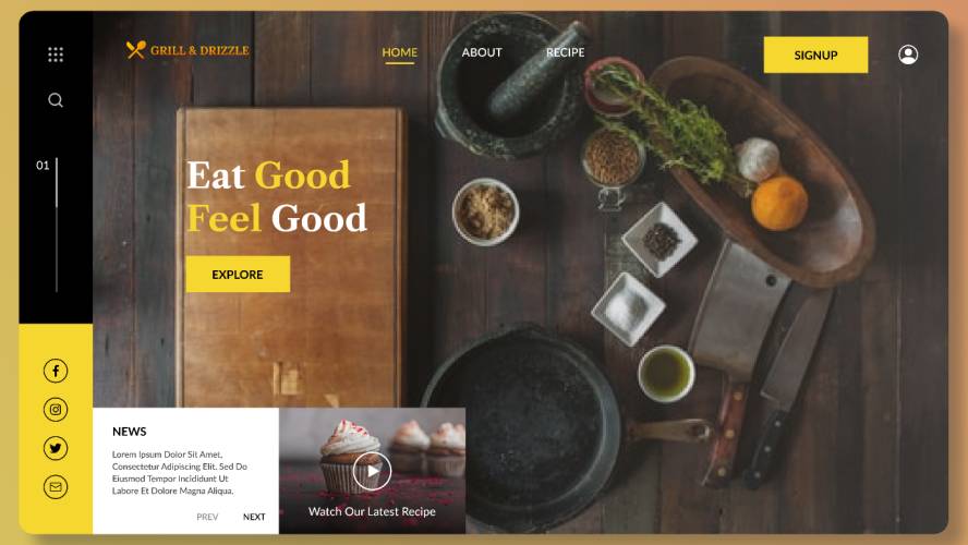 Figma Food web UI design