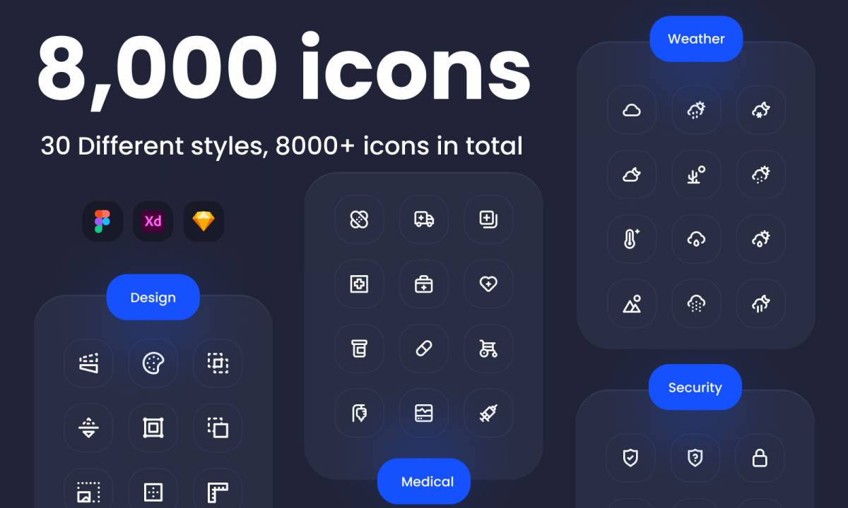 Download Figma Free 8,000+ Icons - Ui4free.com