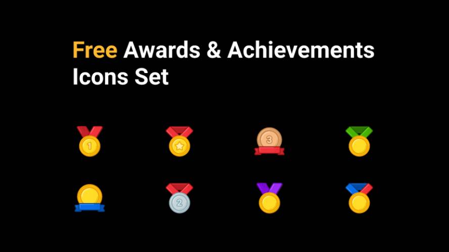 Figma Free Awards & Achievements Icons Set