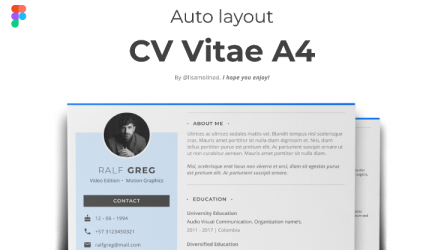 Figma Free CV Vitae - Auto Layout Template