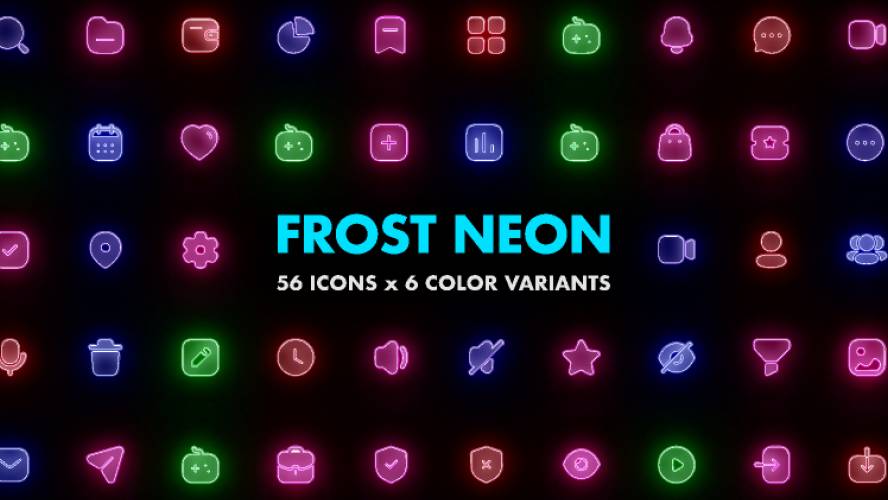 Figma Free Download 300+ FrostNeon Icons