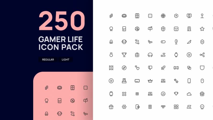 Figma free Gamer Life Icon Pack