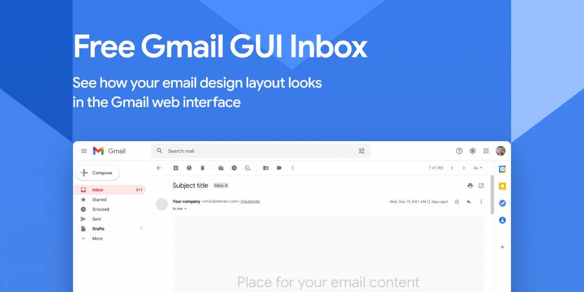 Figma Free Gmail GUI Inbox 2021 | UI4Free