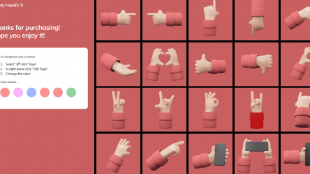 Figma Free Handy Hands 3D