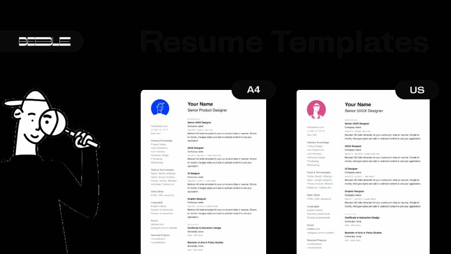 Figma Free Resume / CV Templates