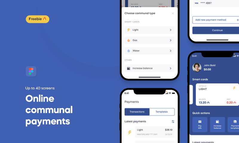 Figma Free UI Template - Communal Payments App