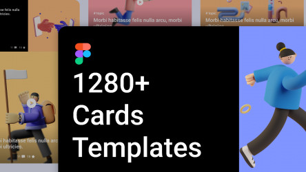 Figma Freebie 1280+ Cards Template Ui Kit