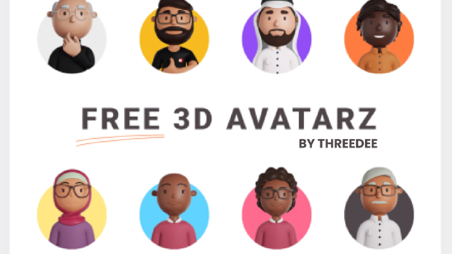Figma Freebie 3D Avatar Icons