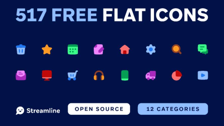Figma Freebie 500+ Flat Icon Set